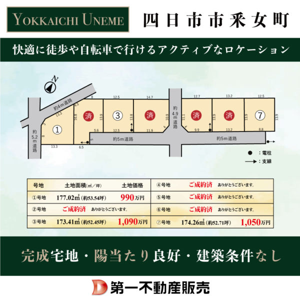 ✨分譲地販売状況のお知らせ✨